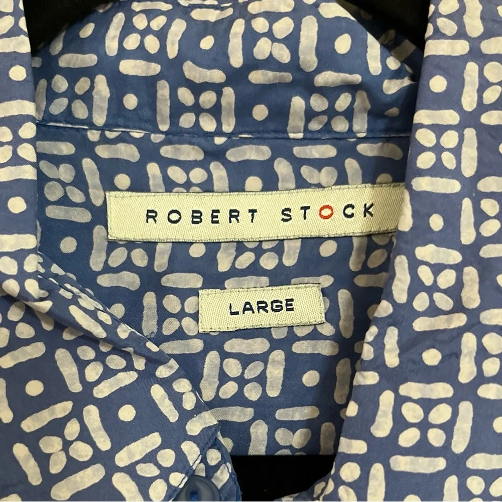 Vintage 90s Robert Stock Silk Short Sleeve Cabana Resort Shirt Retro Mens XL